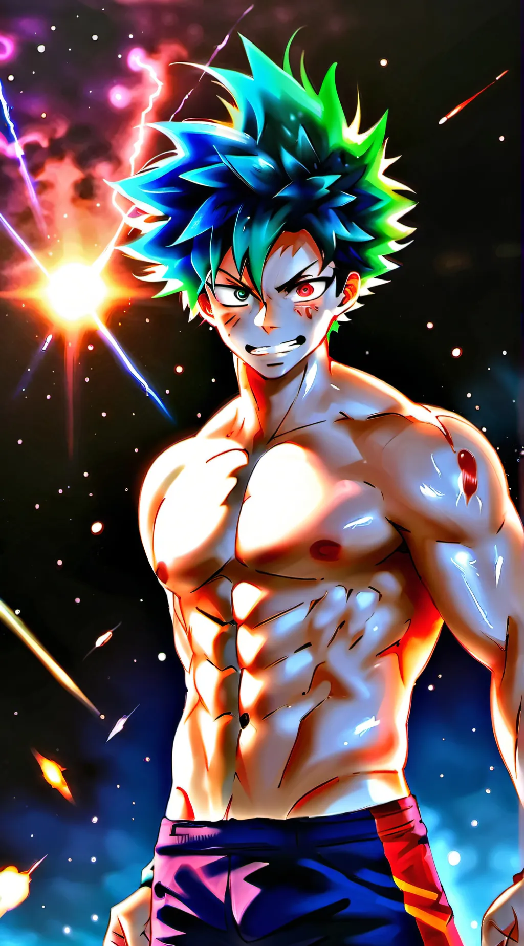 ai character: izuku/ delu background