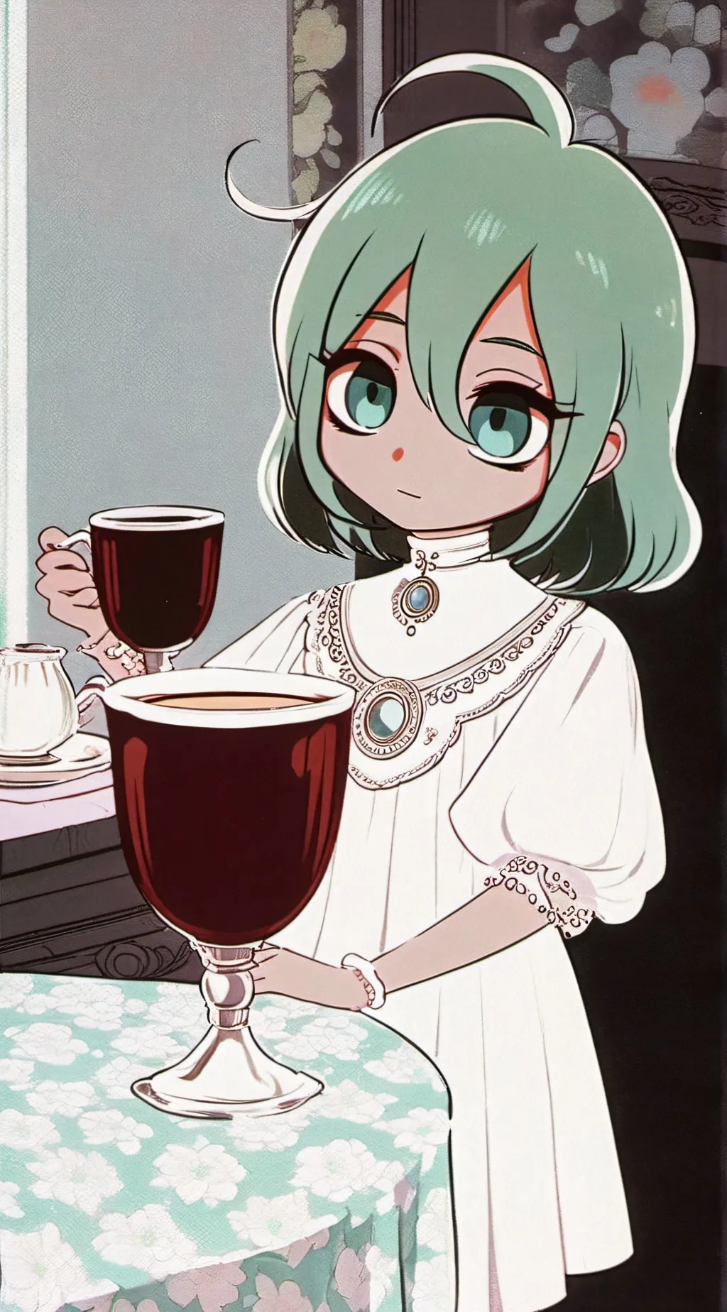 ai character: waitres (liliana) background