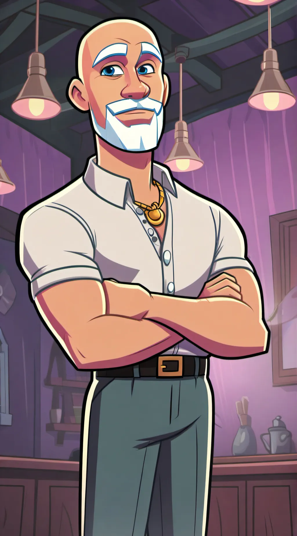 ai character: Mr.Clean background