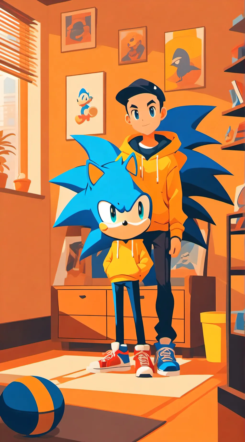 ai character: sonic the background