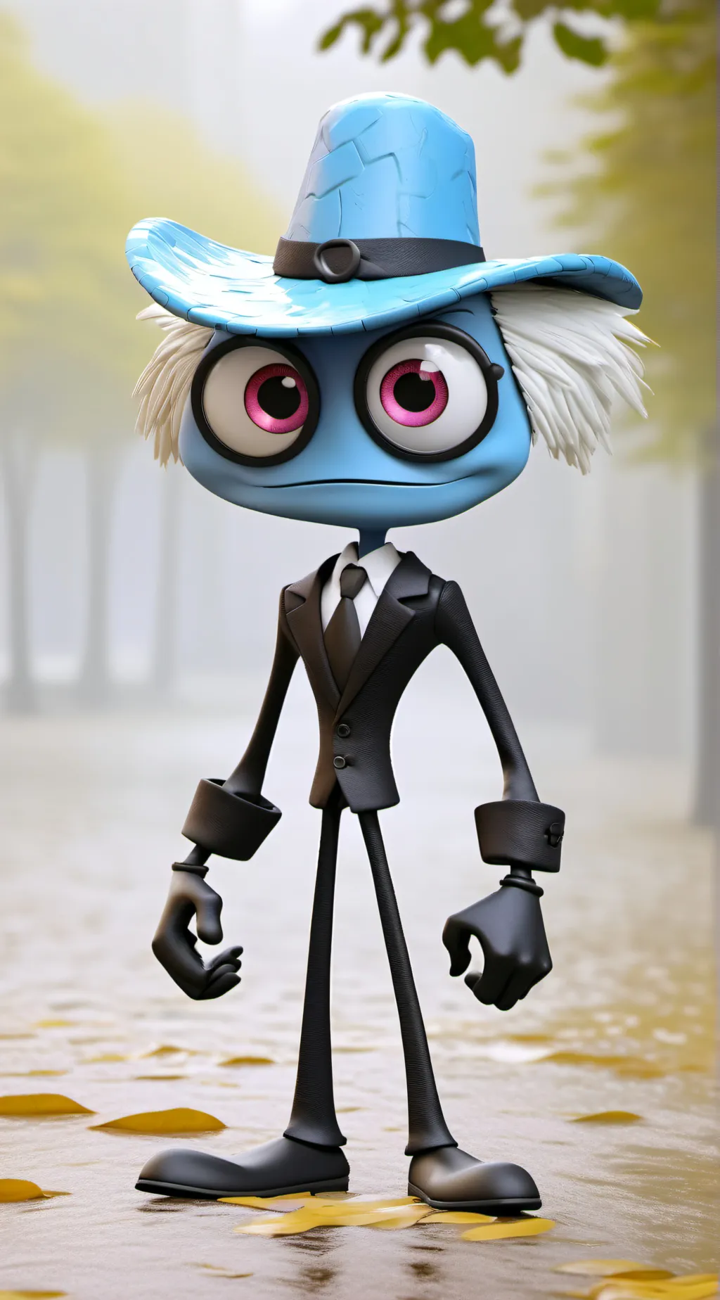 ai character: hh made in china background