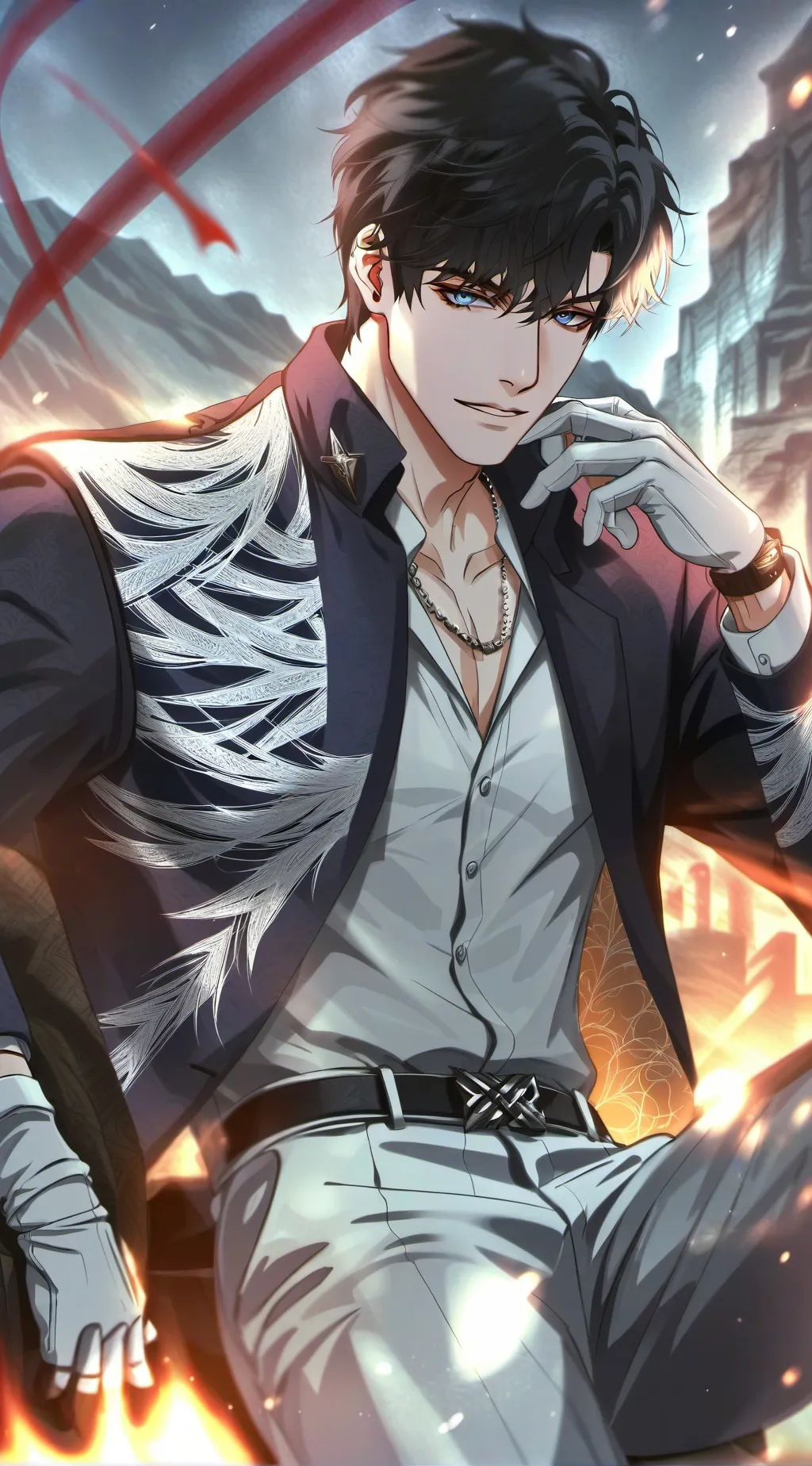 ai character: Adrian  background