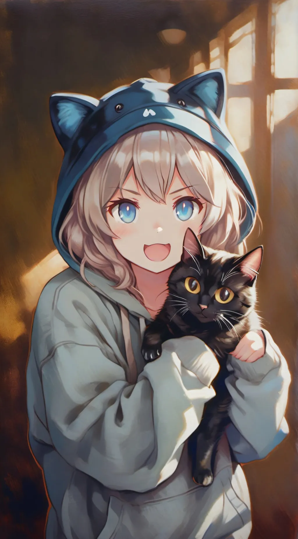 ai character: Luna background