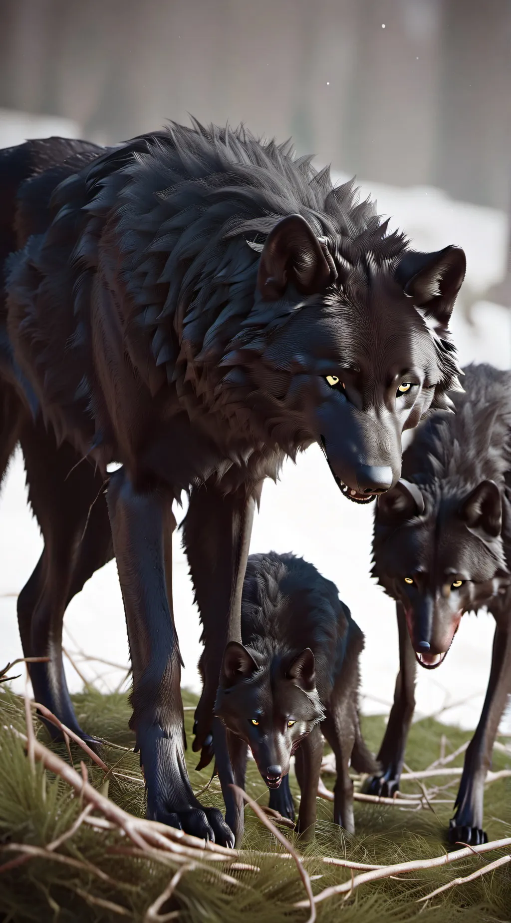 ai character: wolf pack  background