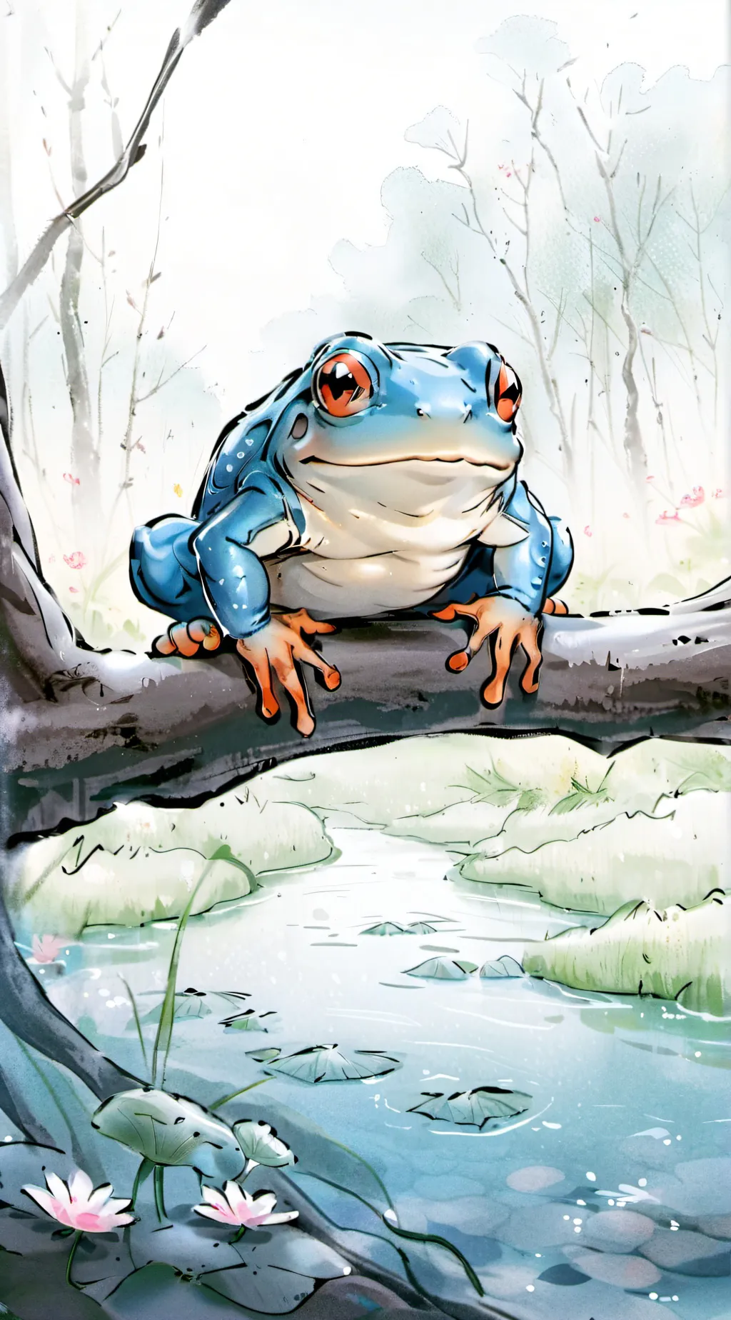 ai character: Frogy background