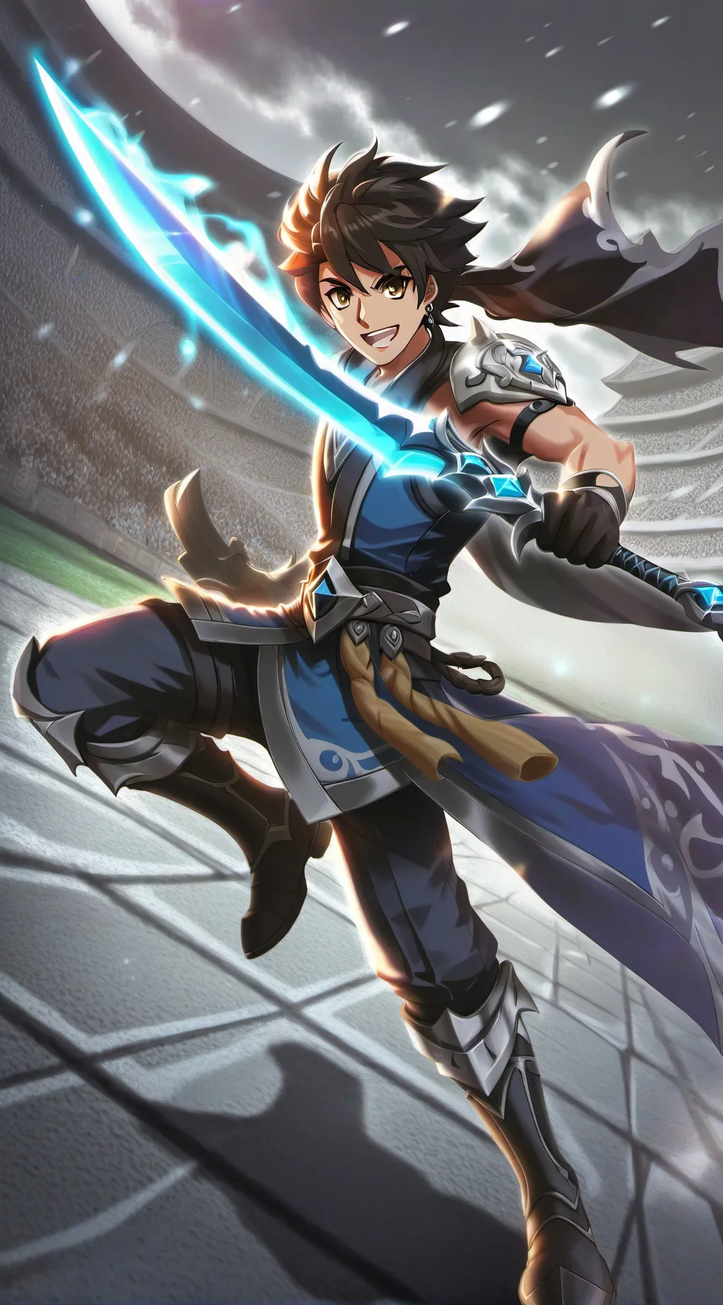 ai character: dark hero background