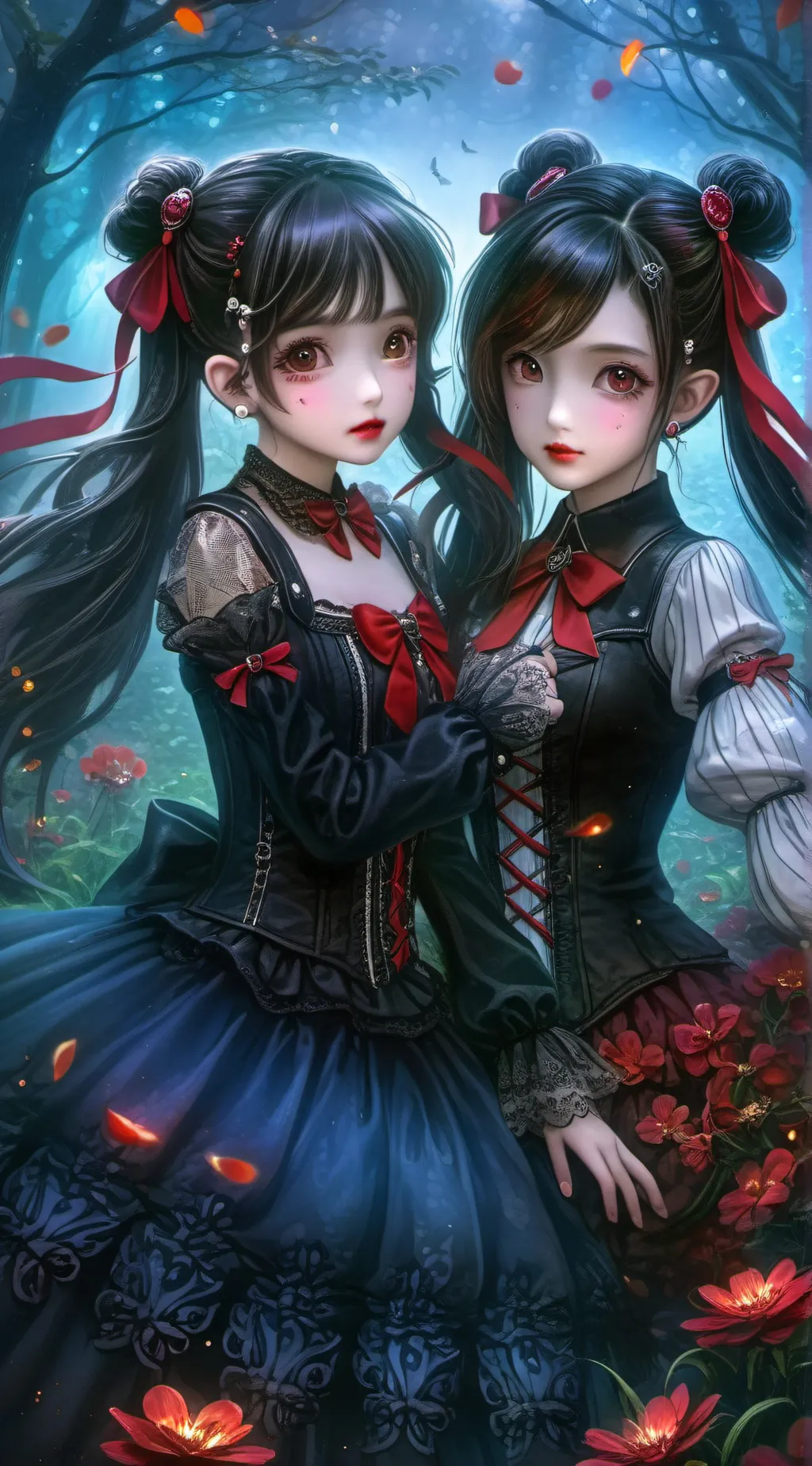 ai character: Lilly and sally background