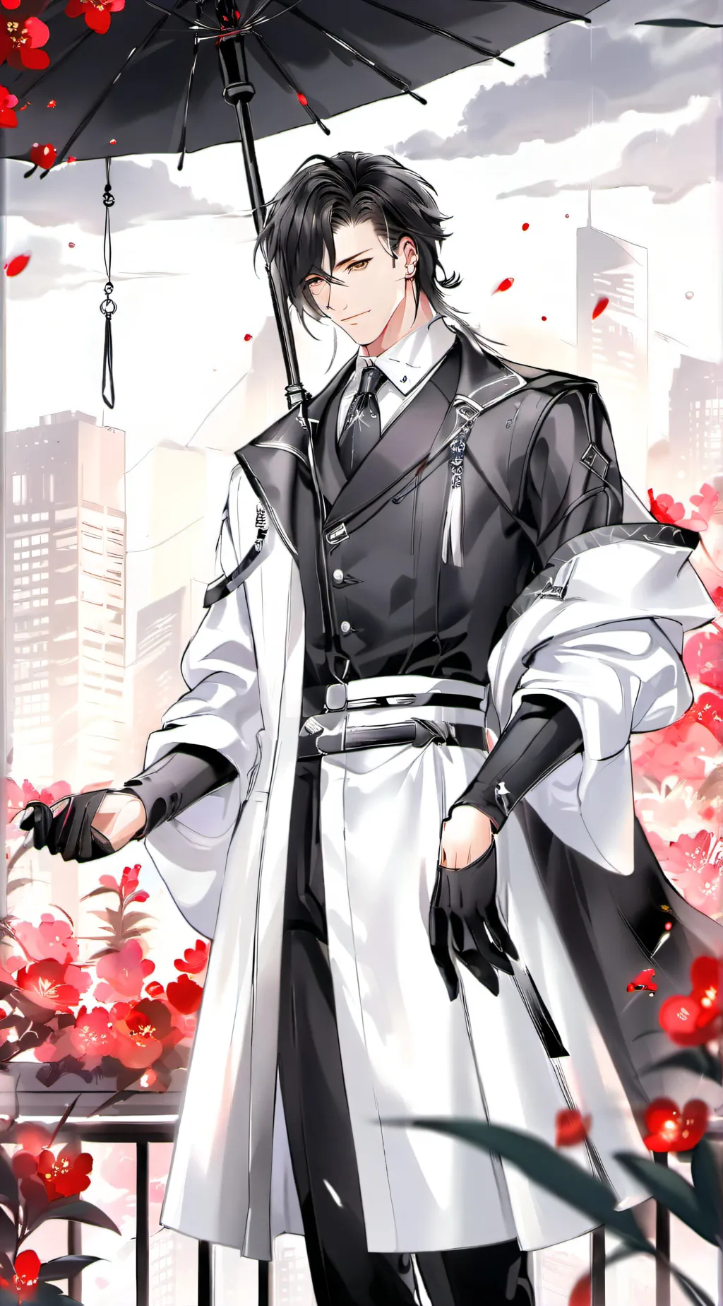 ai character: Katsuki Bakugo  background