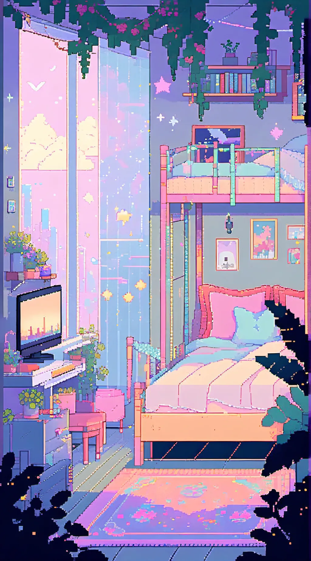 ai character: Overlord sleepover background