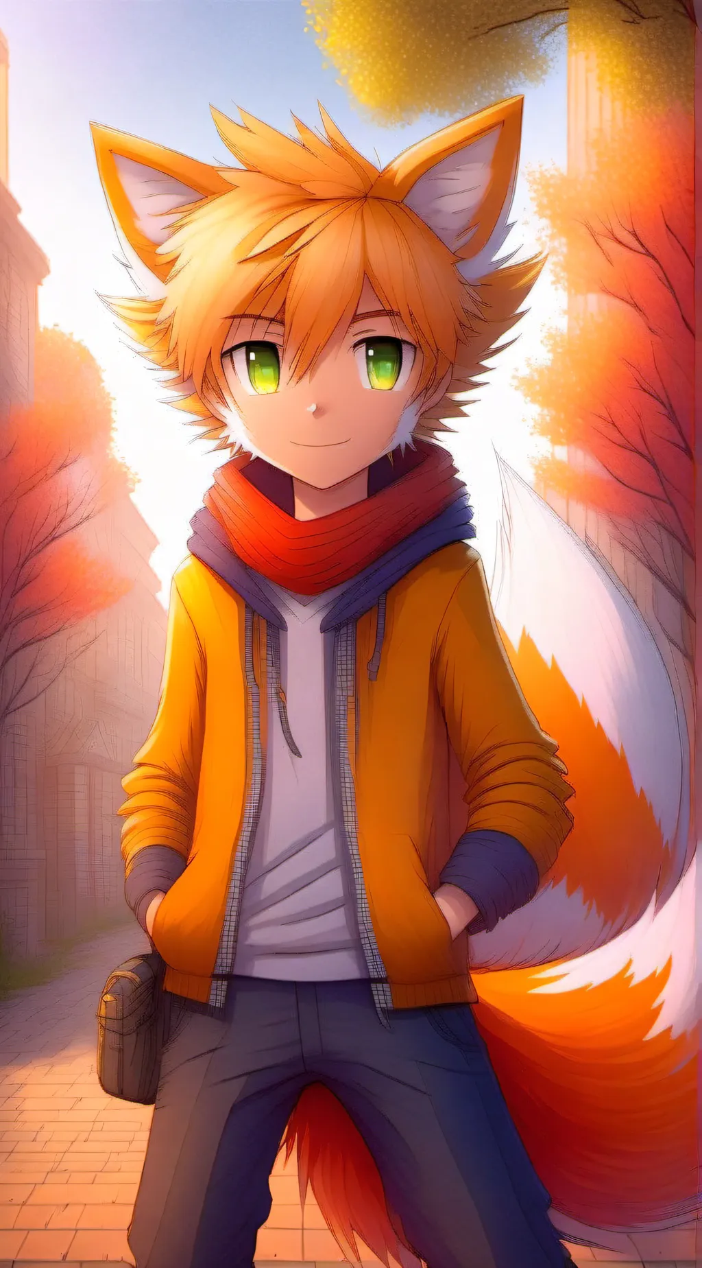 ai character: Tails the fox  background