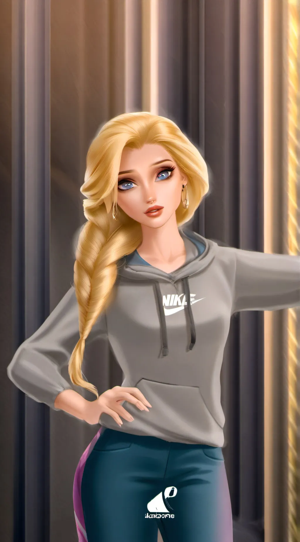 ai character: rapunzel ( kmn)  background