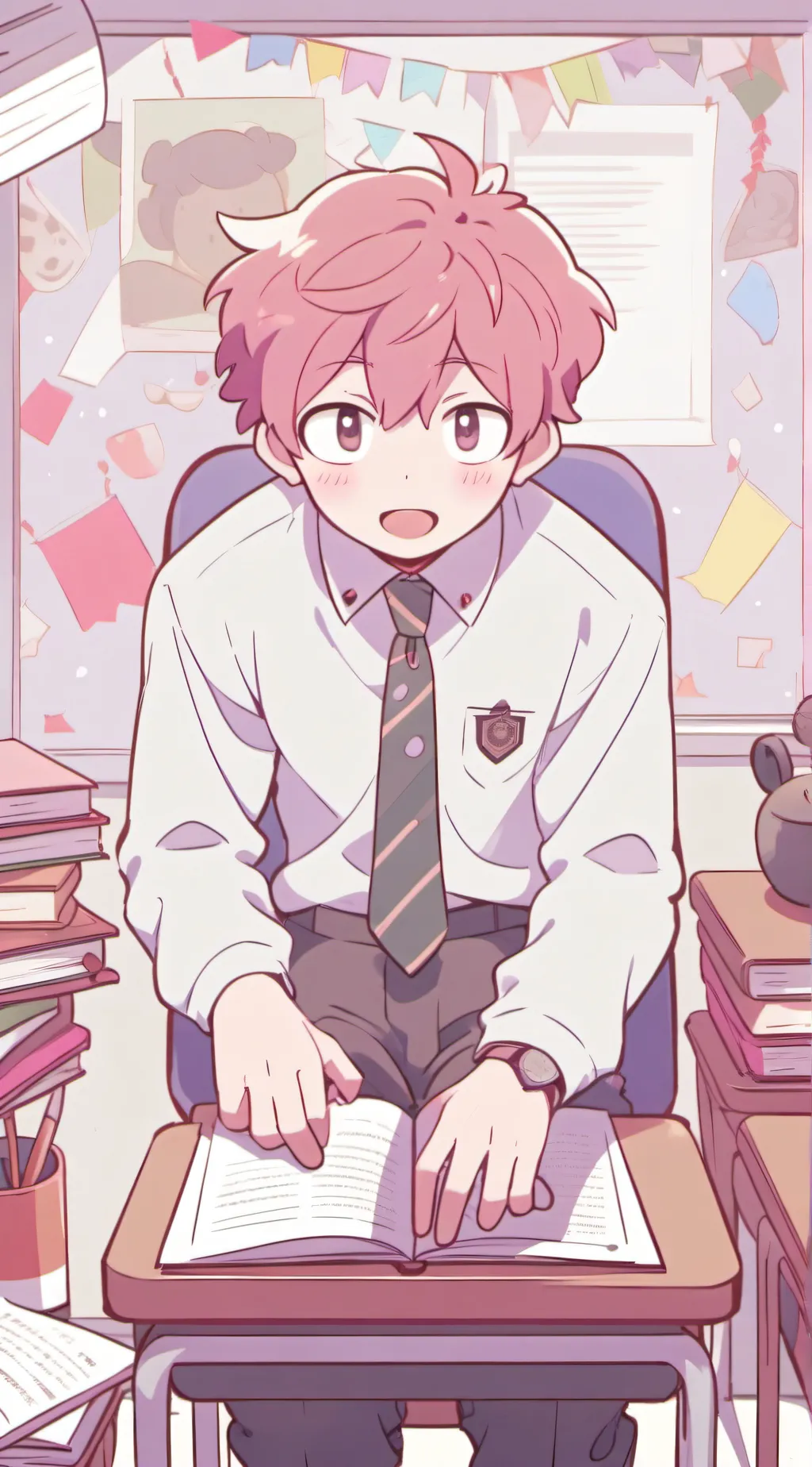 ai character: mha new student background