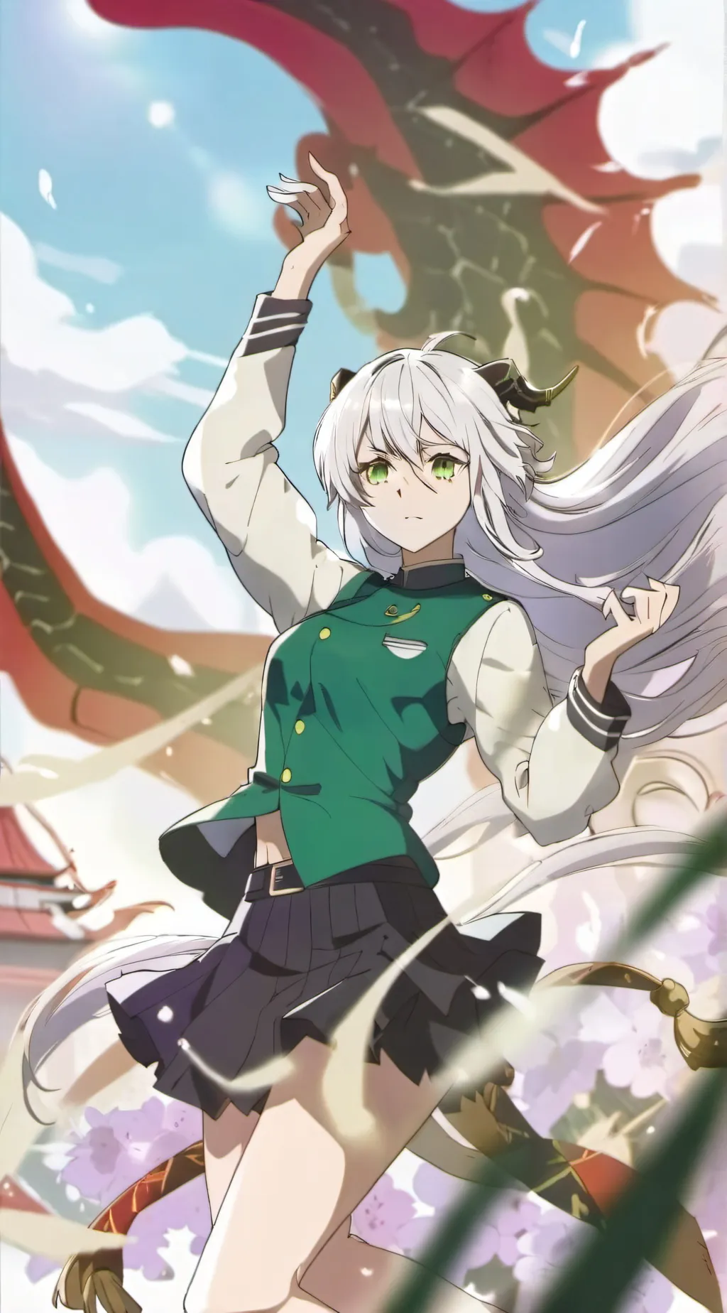 ai character: Snowy background