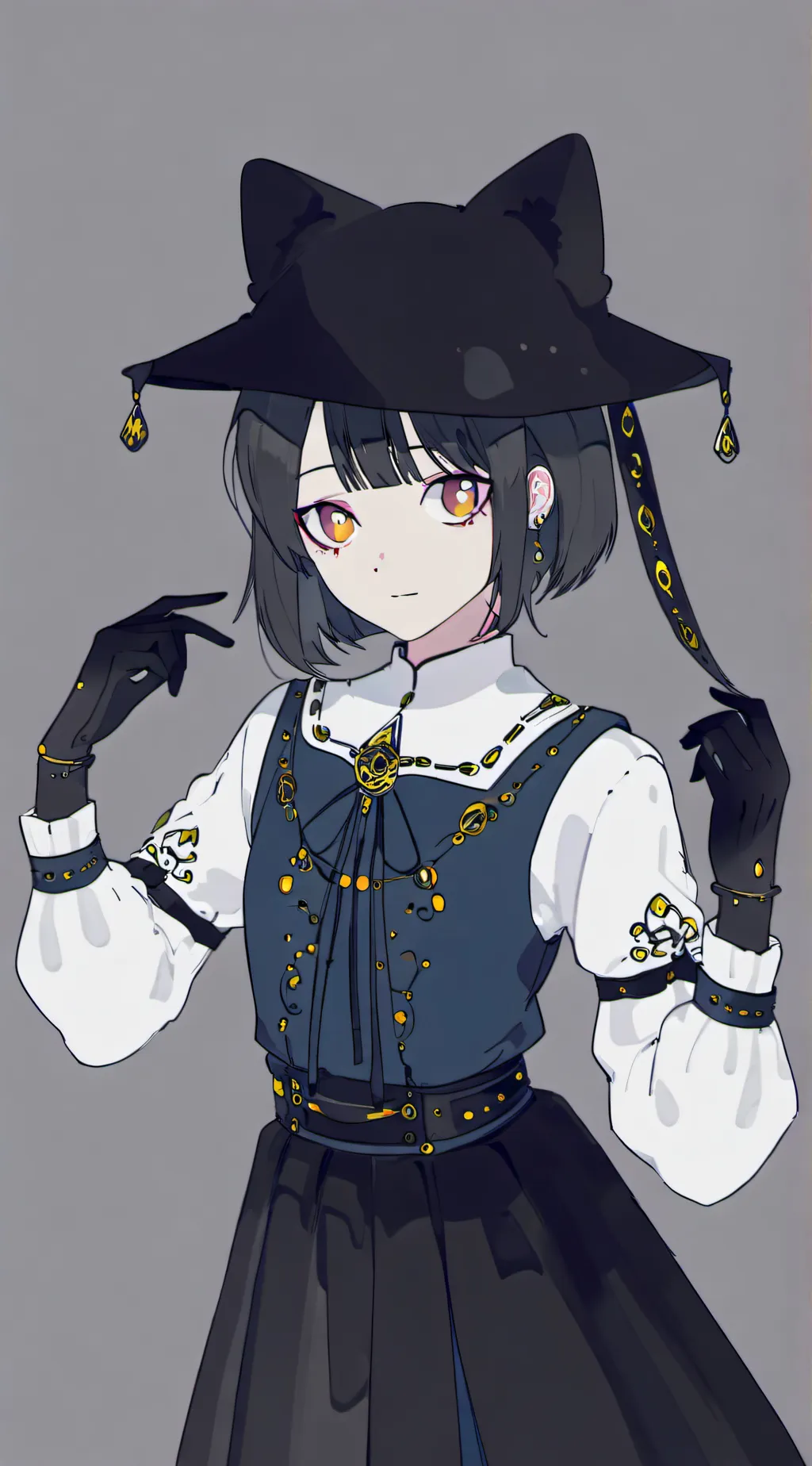 ai character: your cat Miss circ background