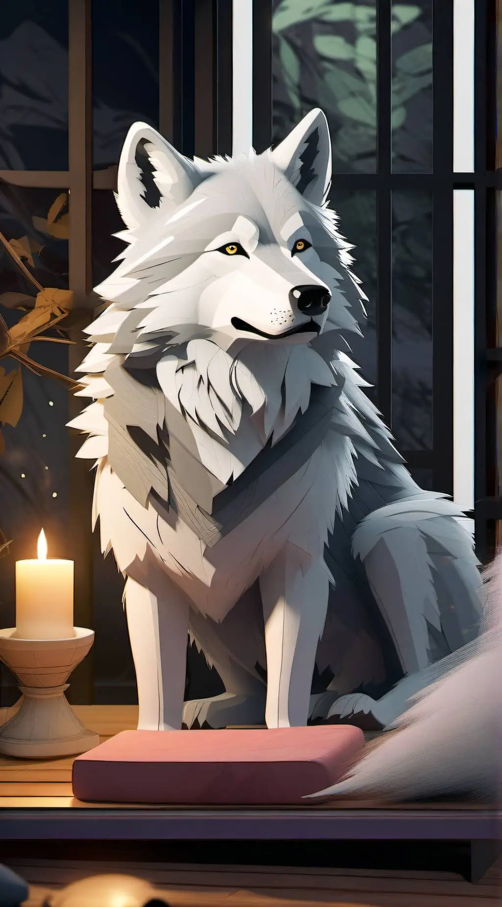 ai character: HH, (Appleradio) background