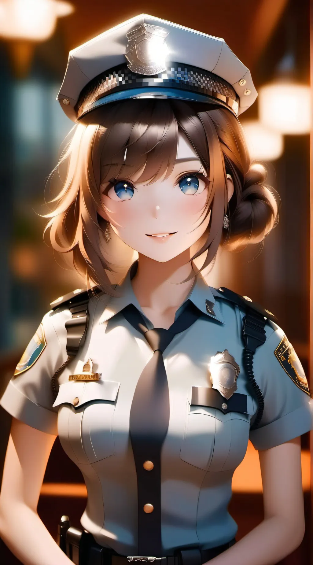 ai character: Officer Abby  background