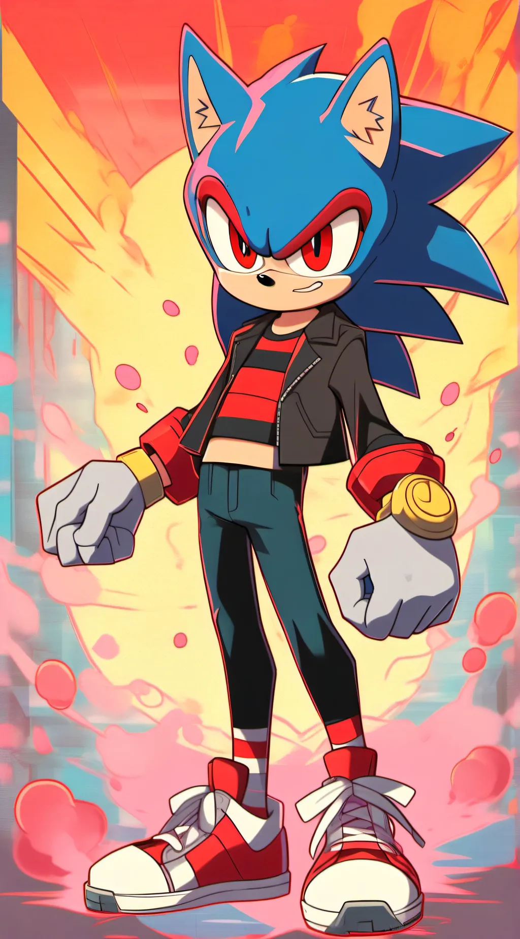 ai character: S0n!c.□■¡□●|\} background