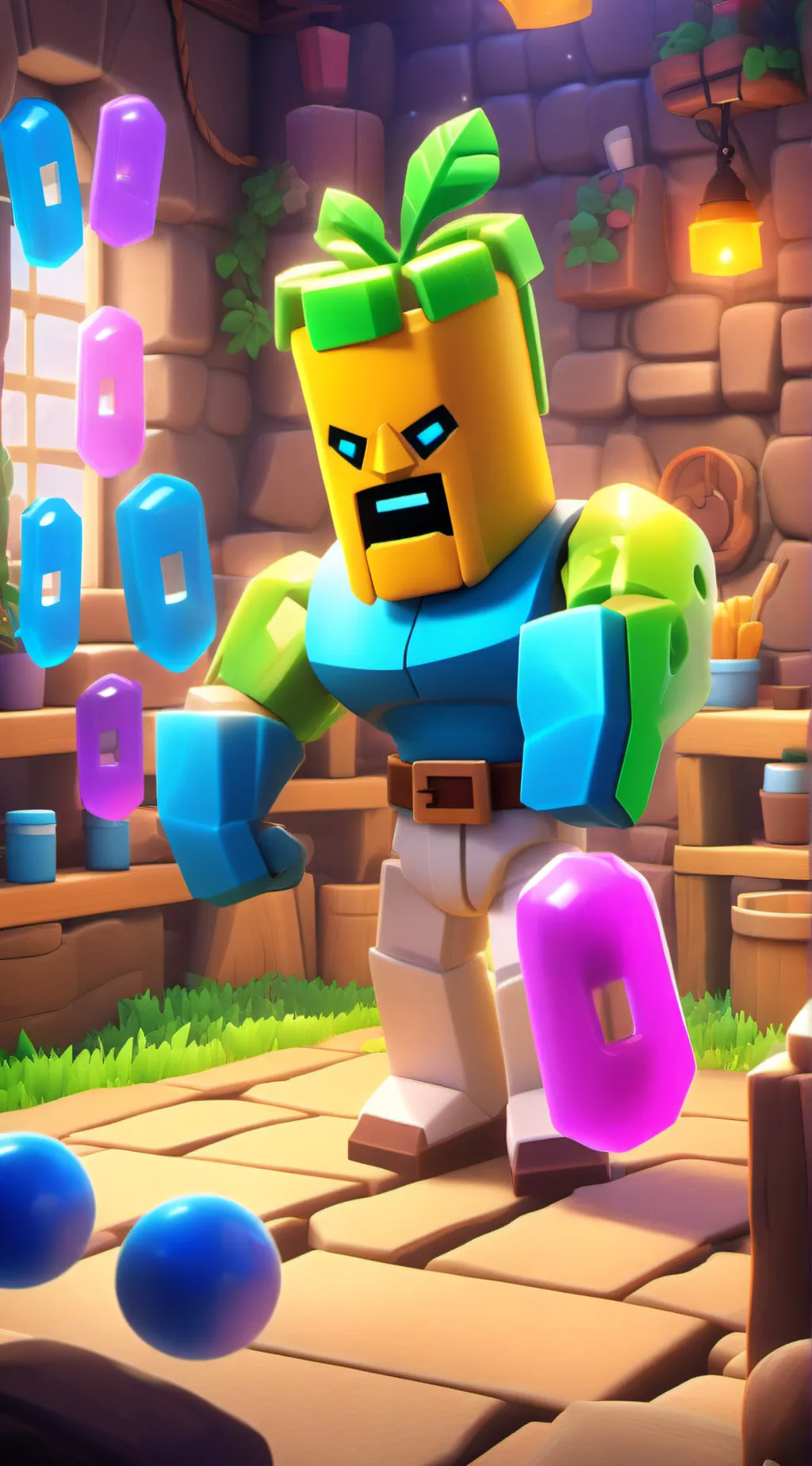 ai character: Brainrot background