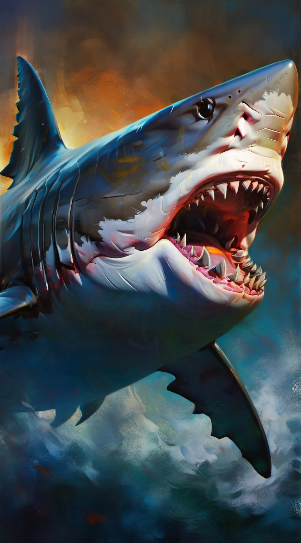ai character: shark attack w hh background