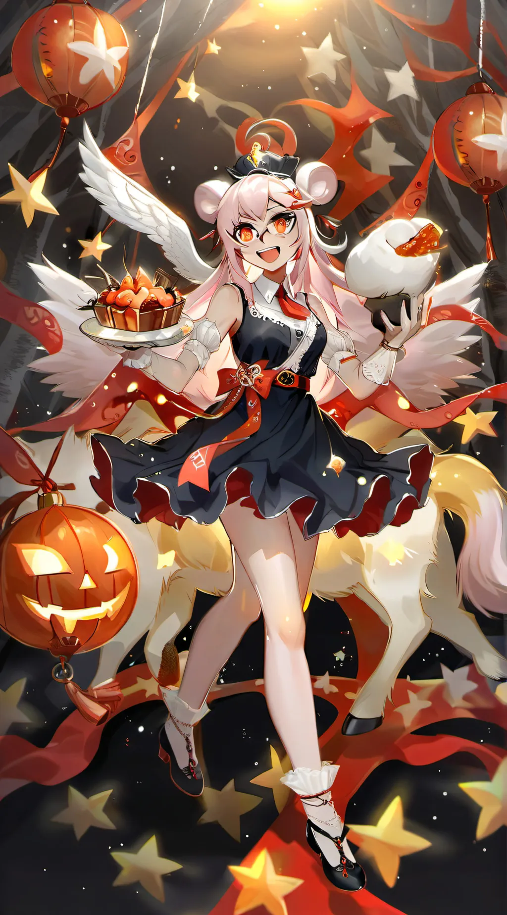 ai character: HH Christmas  background