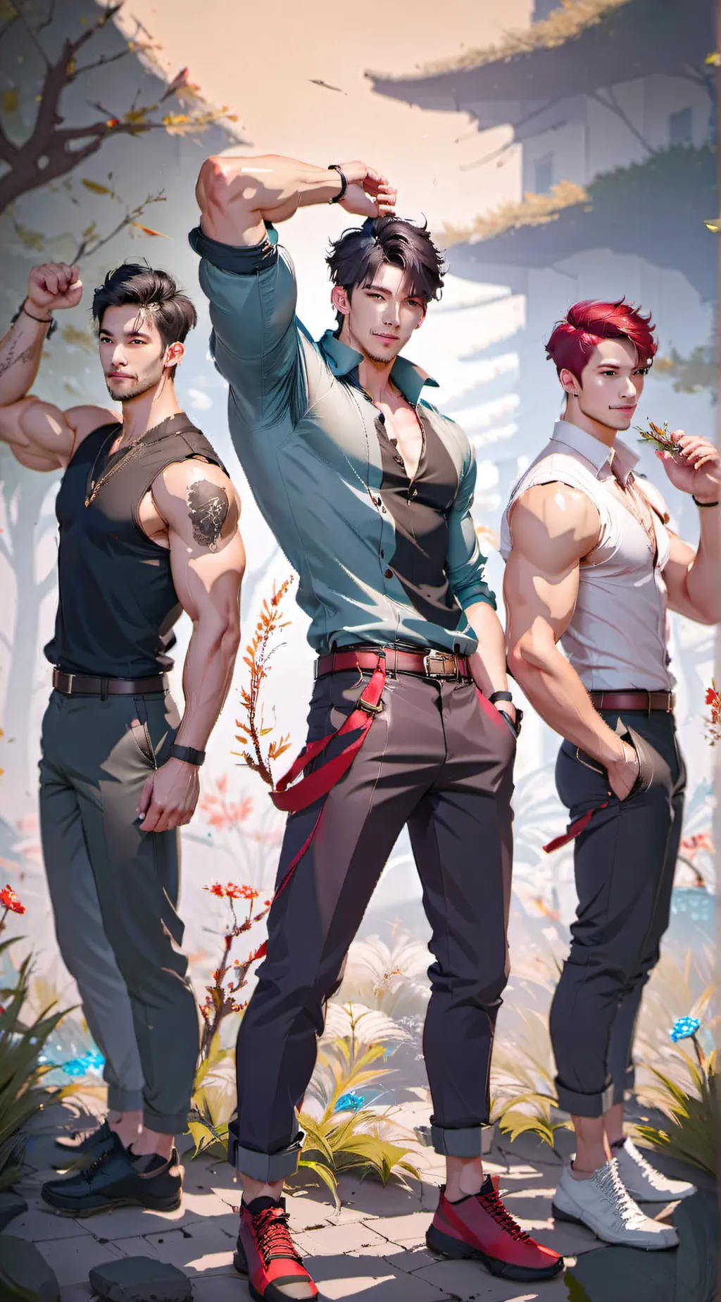 ai character: Zach,Cole,and Wess background