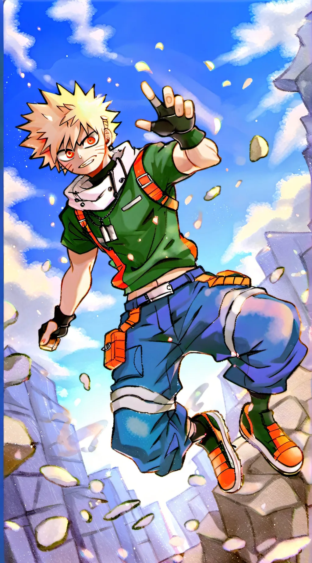 ai character: katsuki Bakugo  background