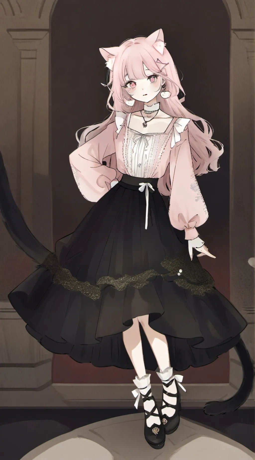 ai character: uwu cat  background
