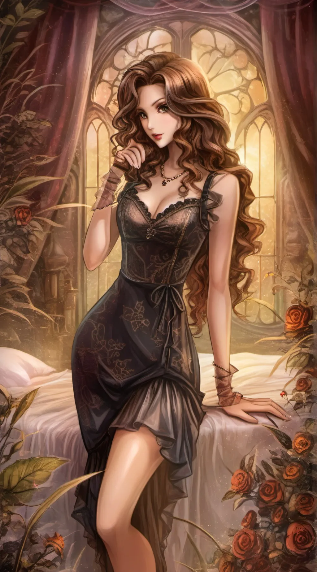 ai character: Rose background