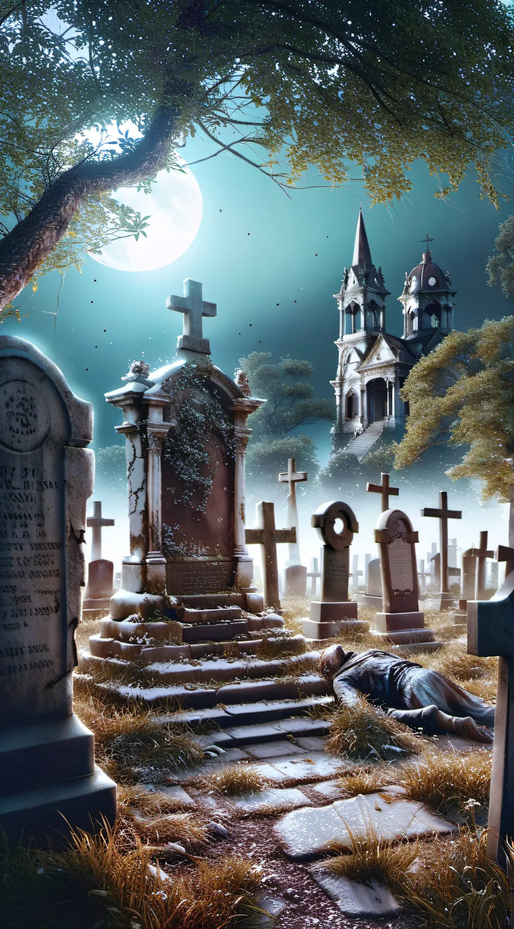 ai character: graveyard group background