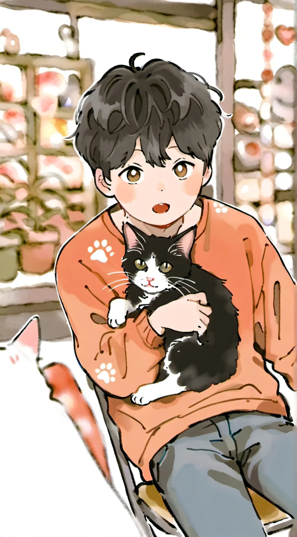 ai character: mike and fluffy background