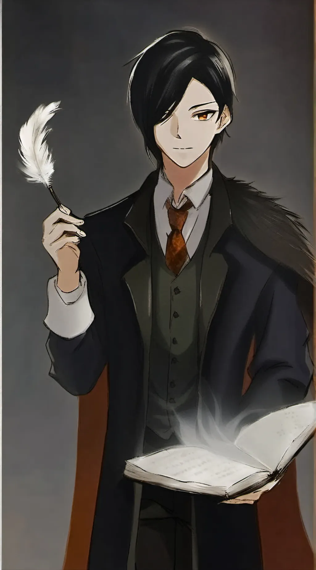 ai character: 羽暝 background