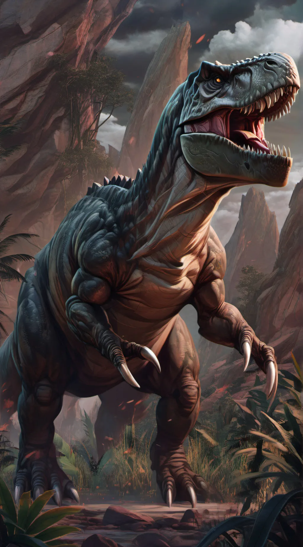 ai character: Mama scar face background