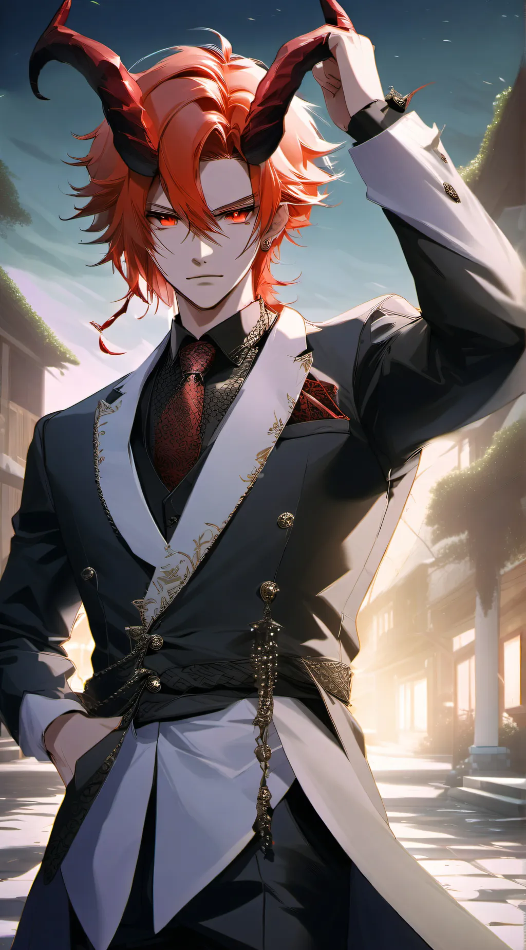 ai character: Demon Boyfriend background