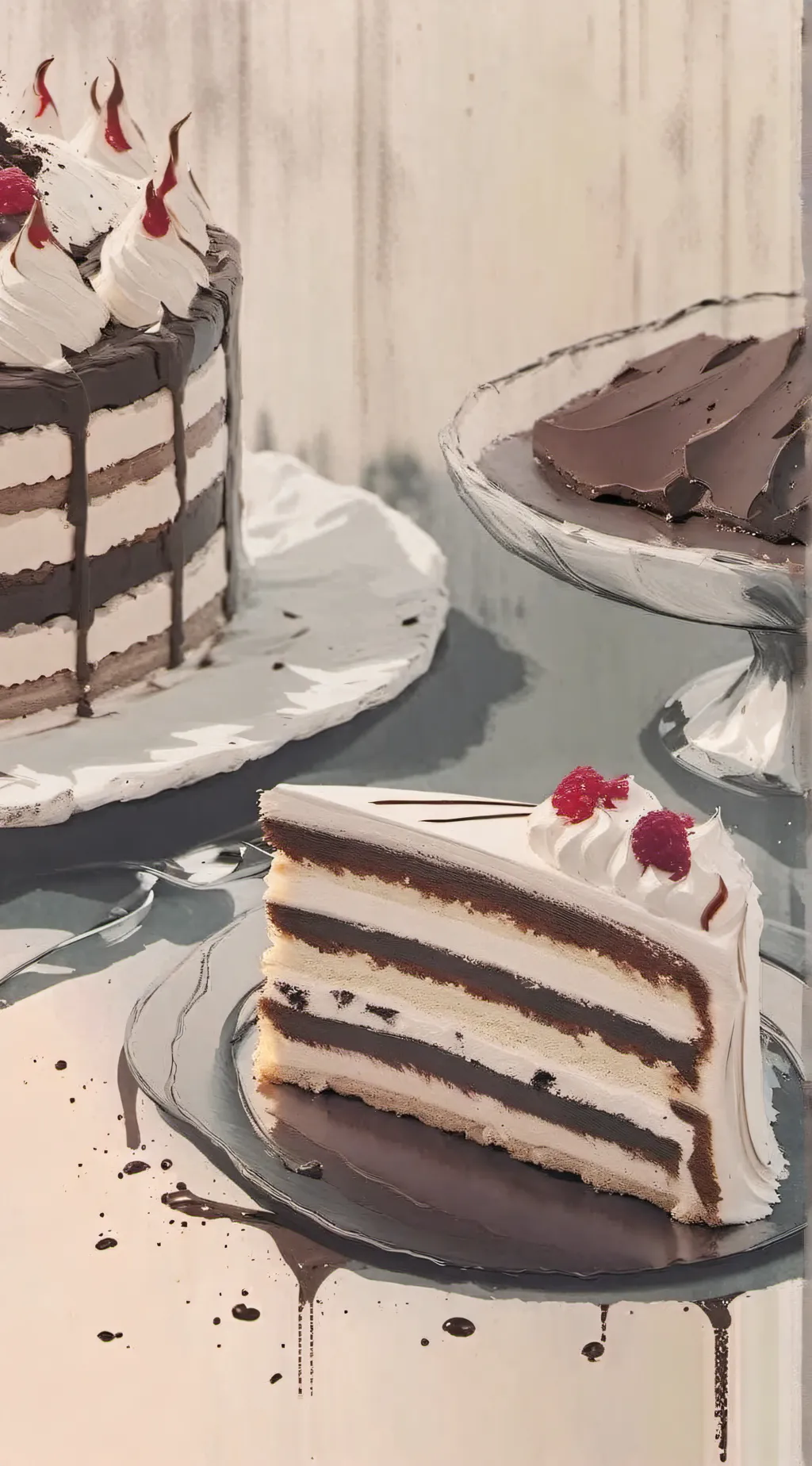 ai character: Tiramisu Cake 🇮🇹🍰 background