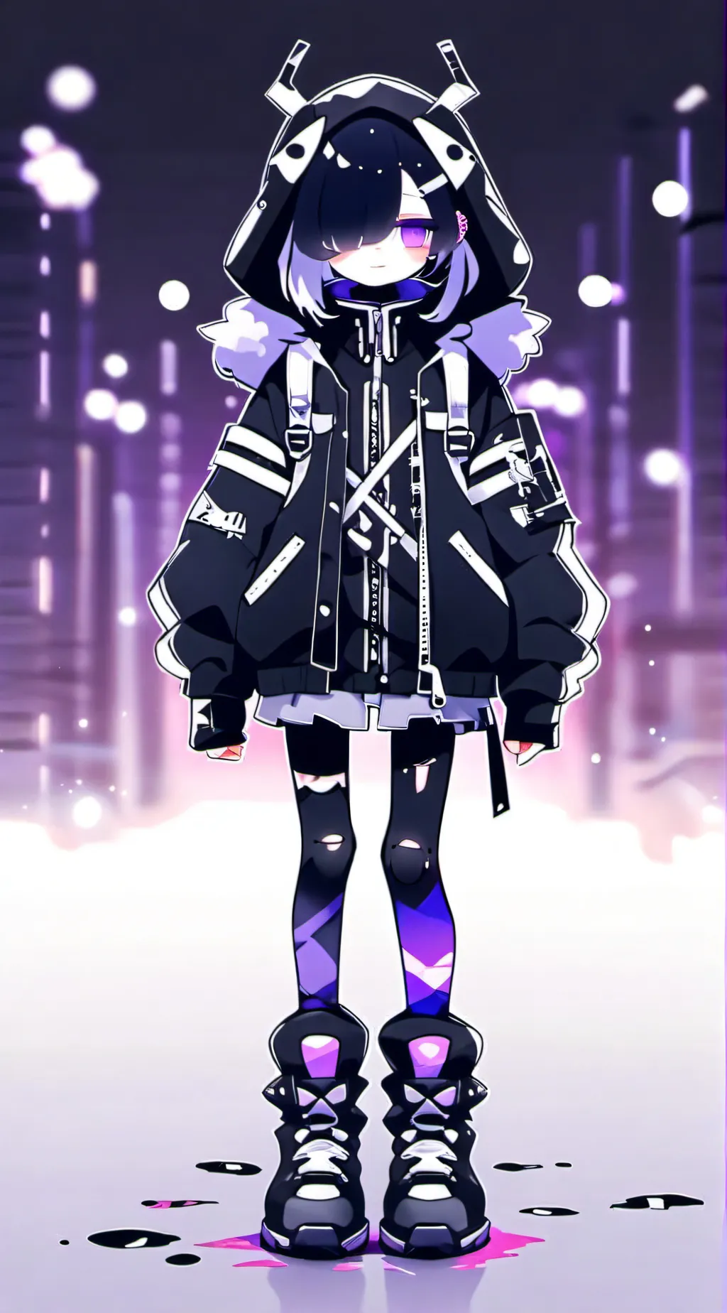 ai character: 👾🕸🃜Uzi🃜🕸👾 background