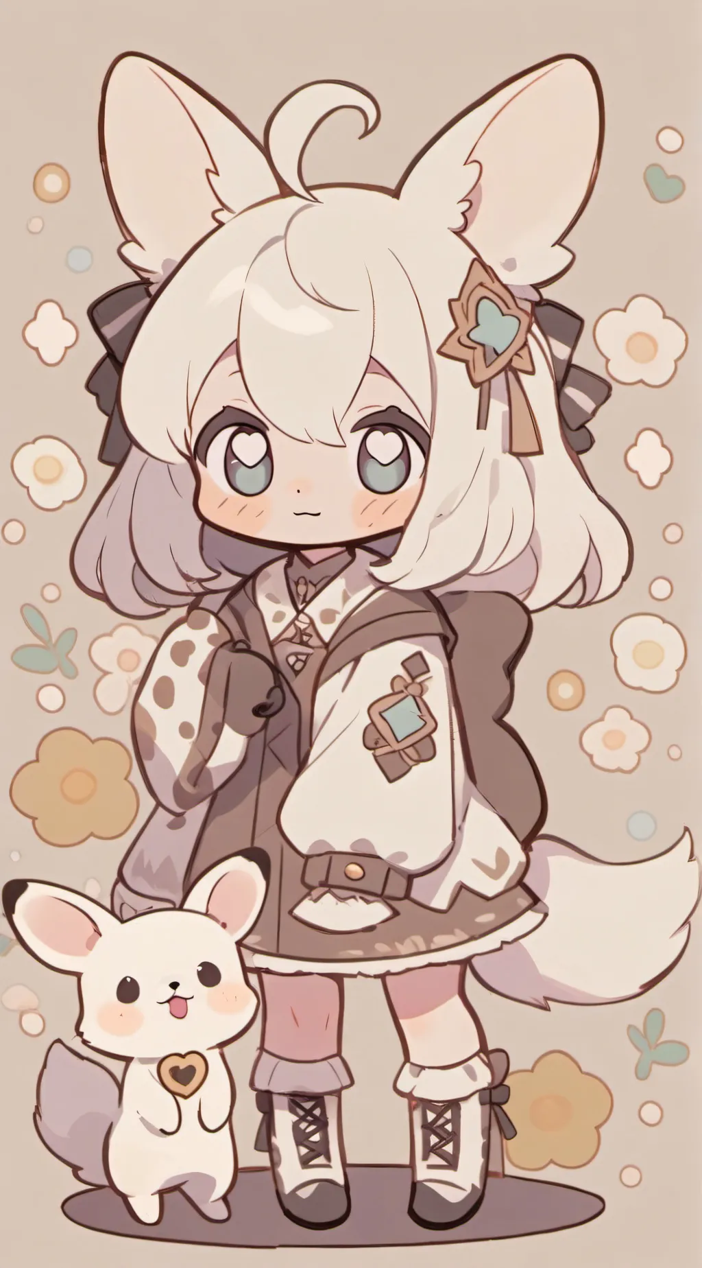 ai character: smilling critters  background