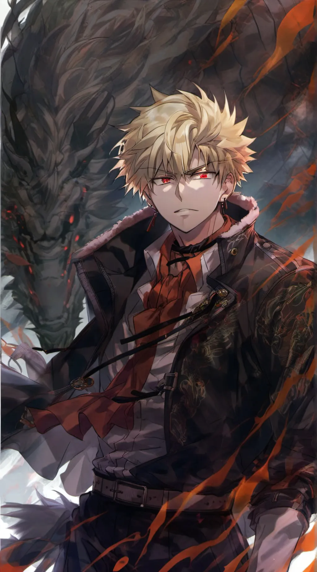 ai character: Katsuki Bakugou background