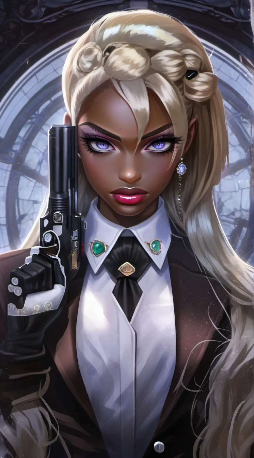 ai character: agent black background