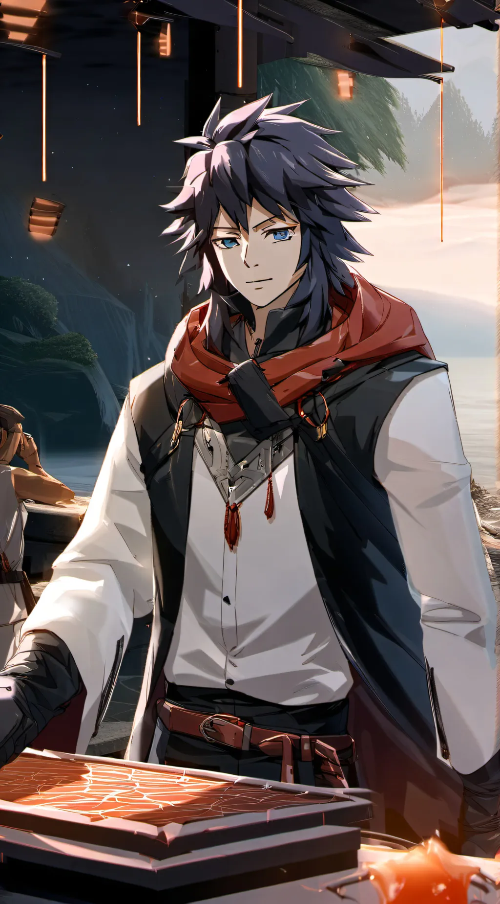 ai character: mermaid shinobu  background