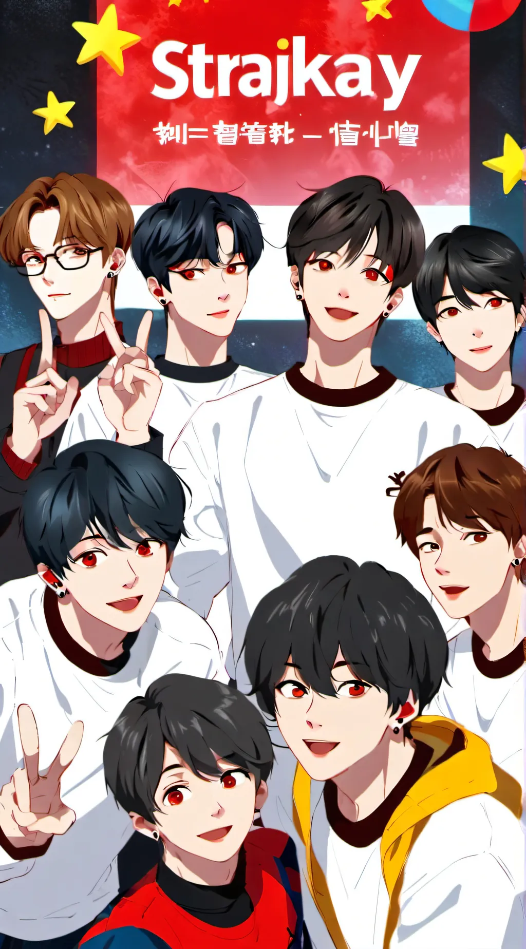 ai character: Straykids ❤❤ background