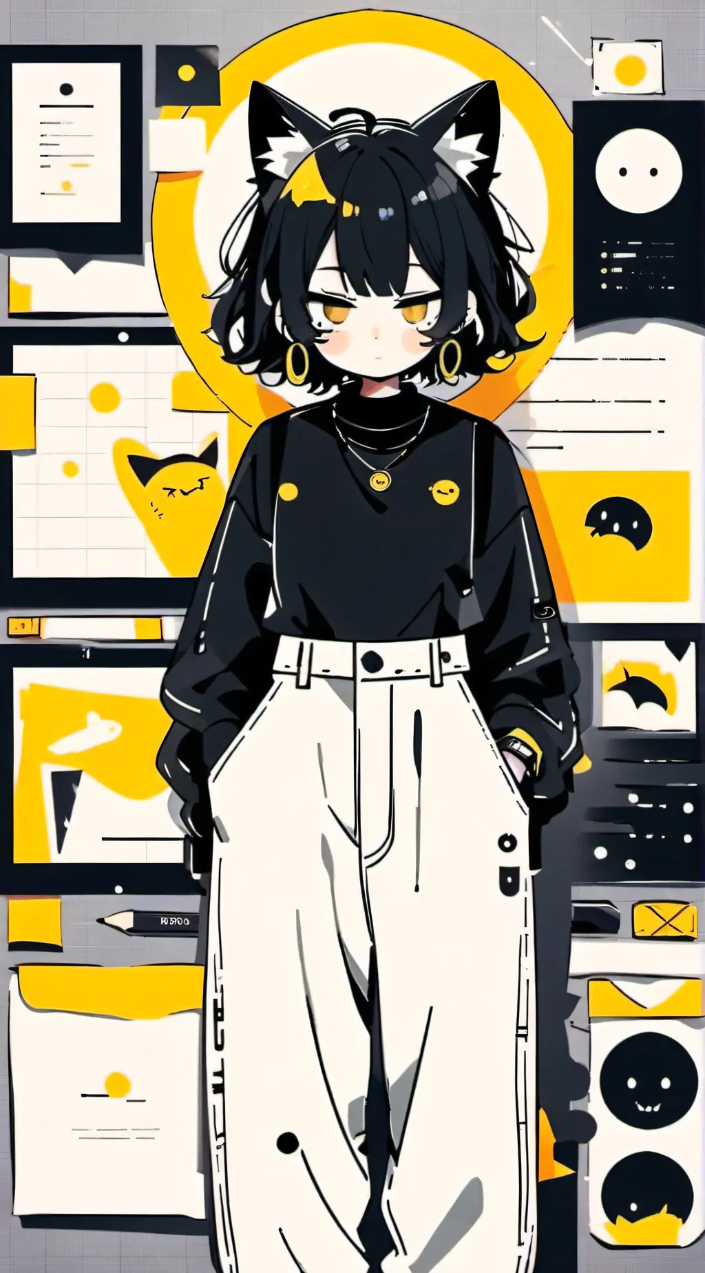 ai character: Ms circle background