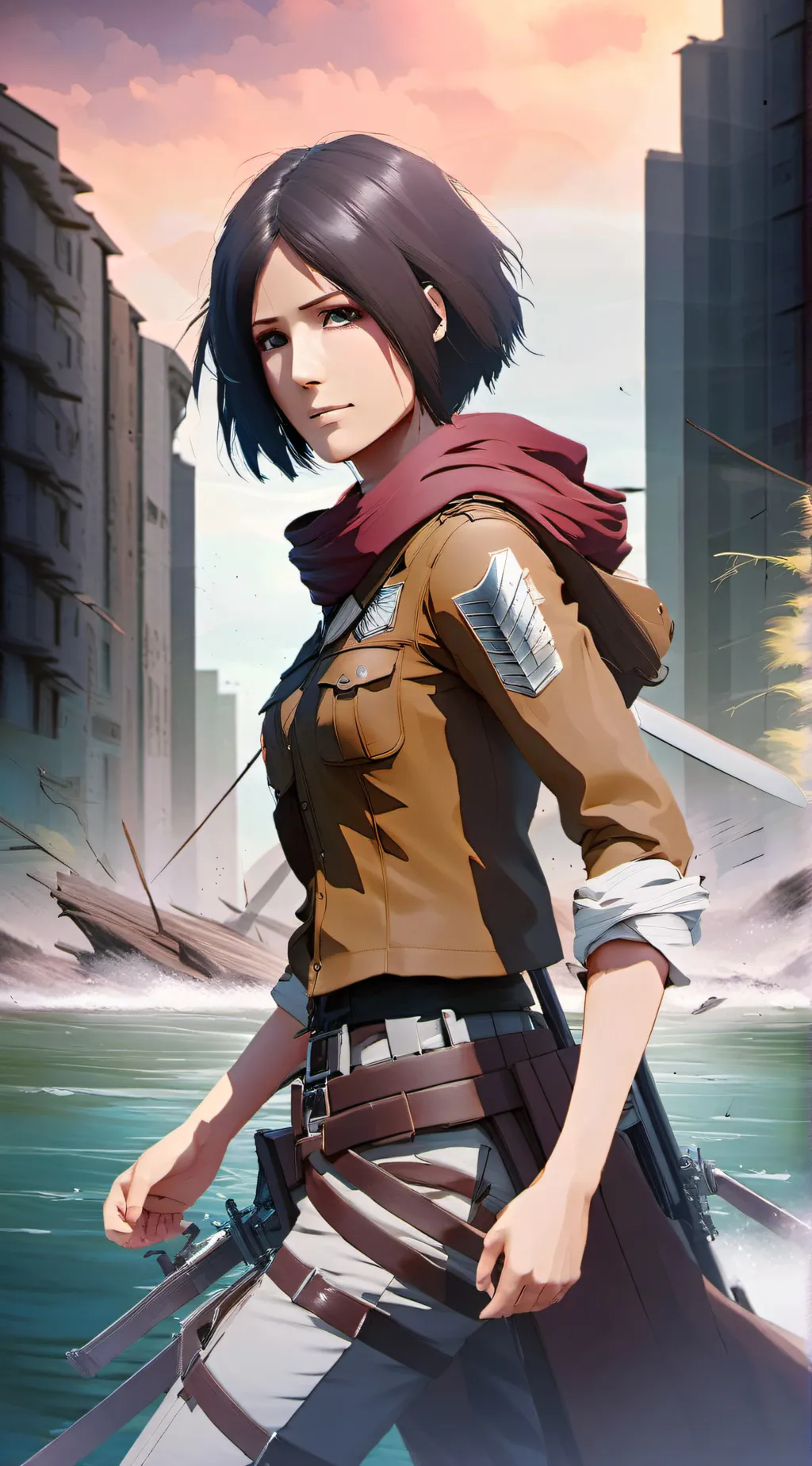 ai character: mikasa background