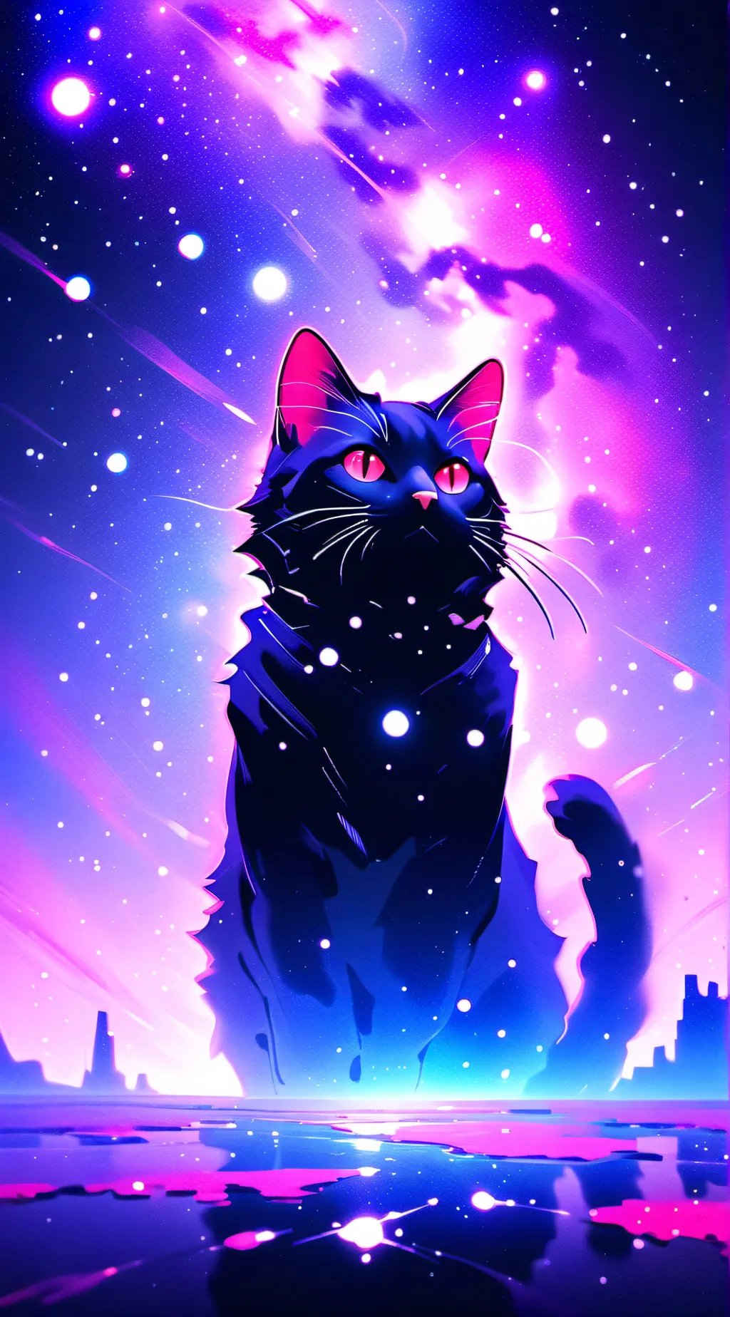 ai character: galaxy  background