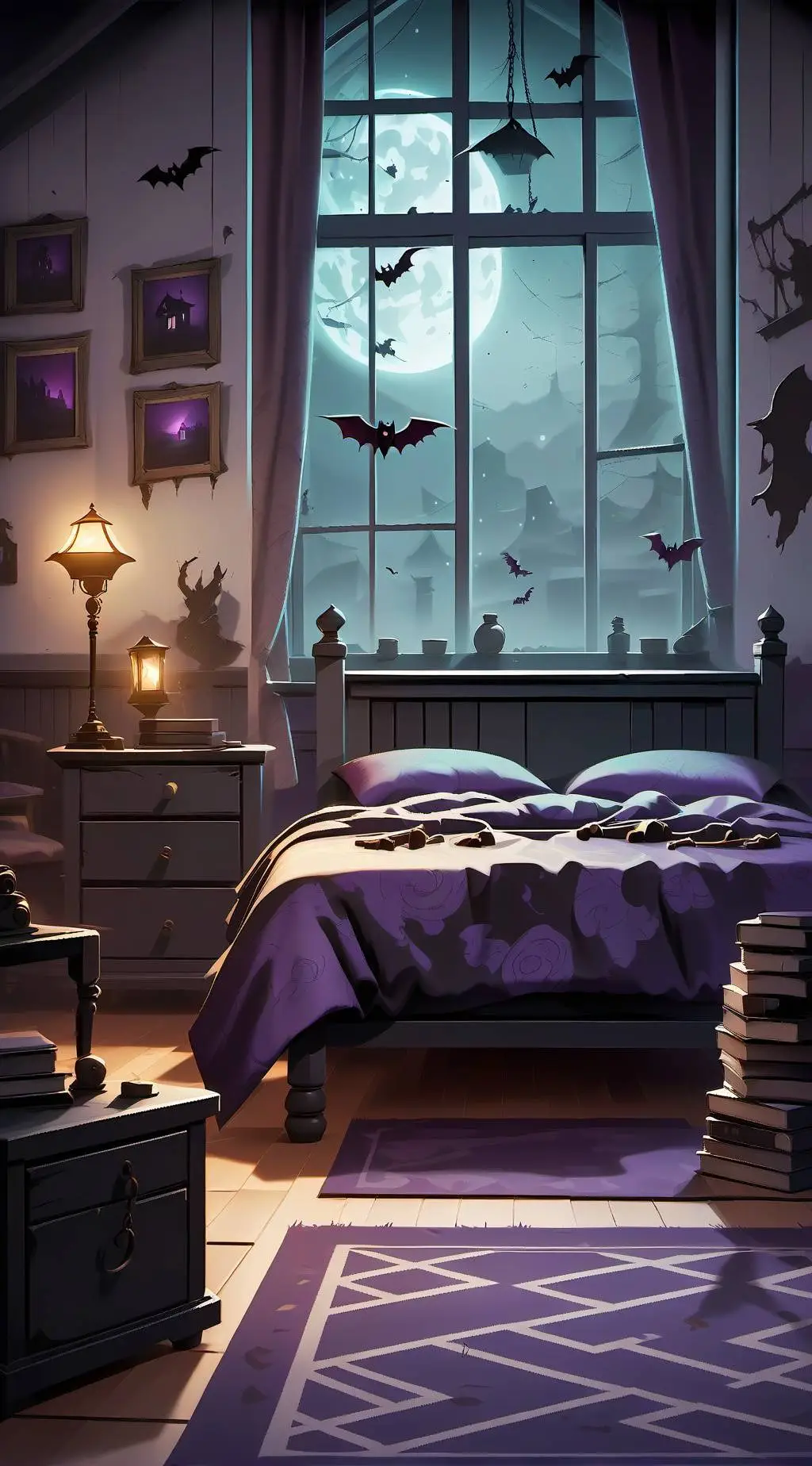 ai character: FPE Haunted House  background