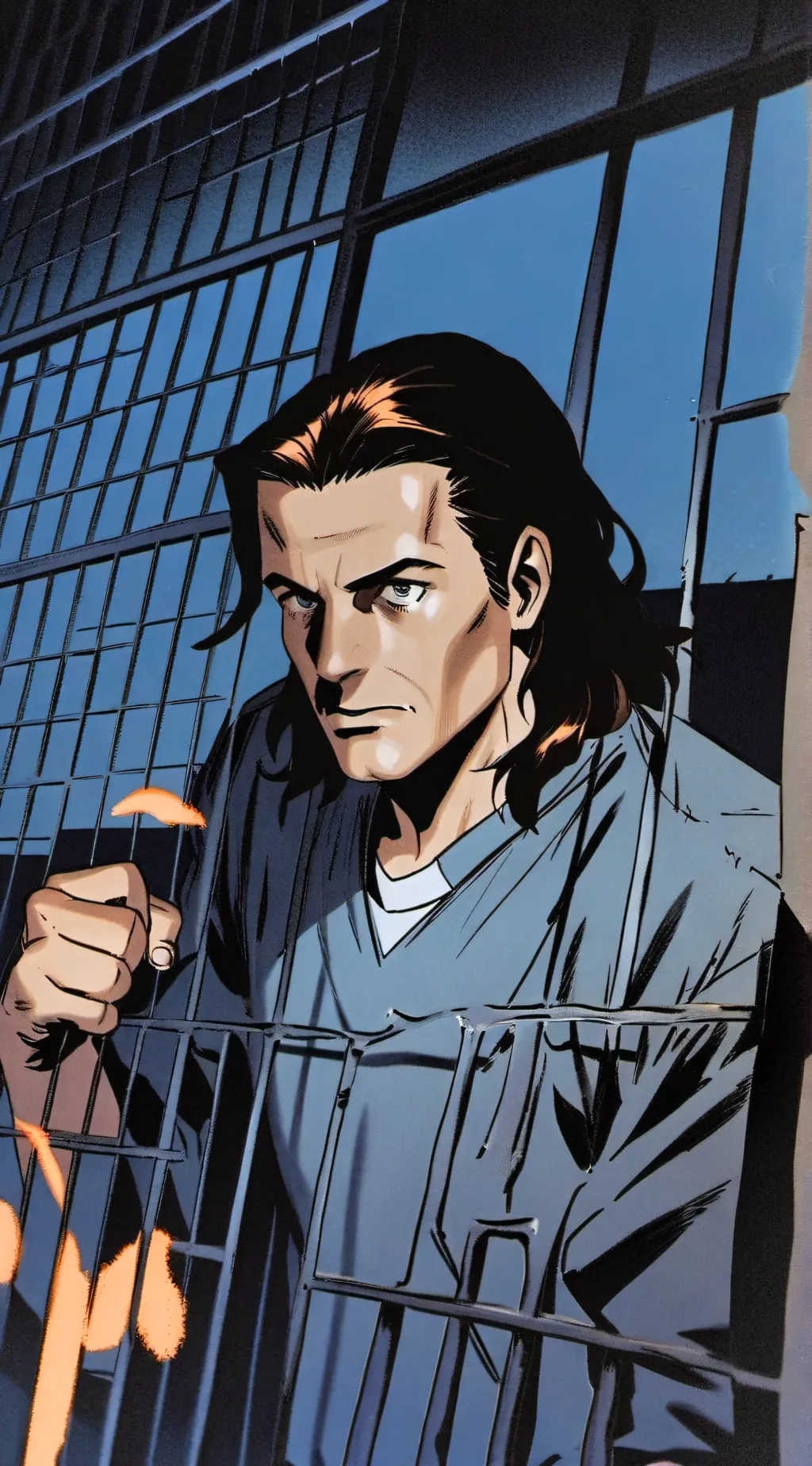 ai character: Guy in jail background