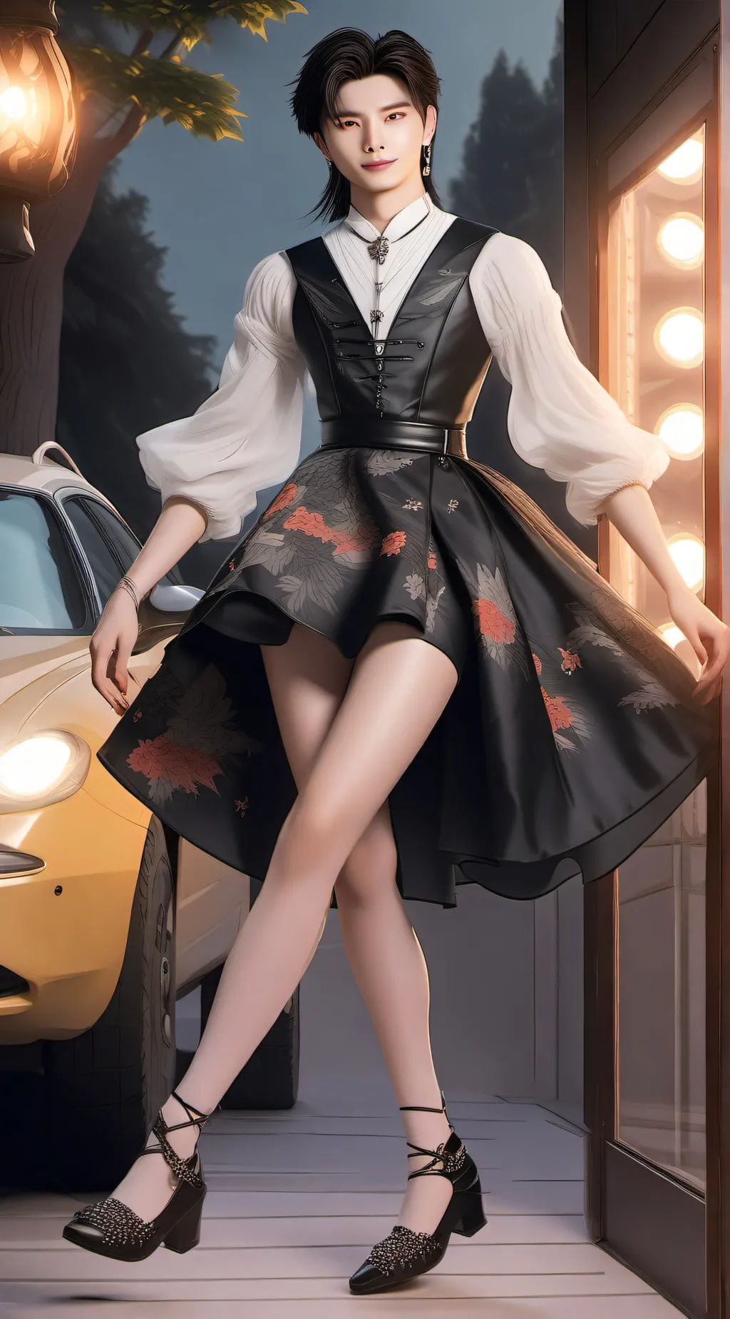 ai character: Aye domino background