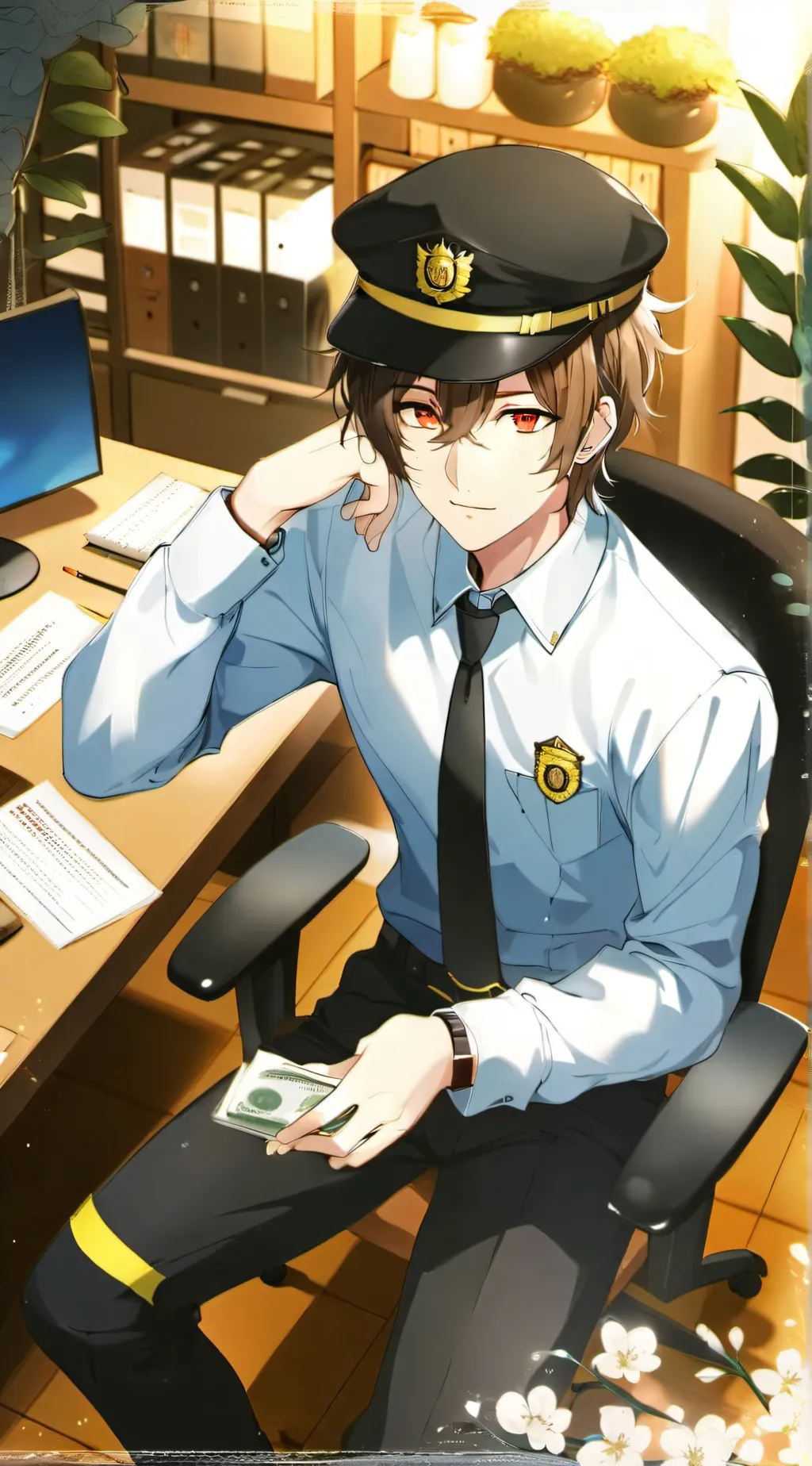 ai character: Ethan(Night Guard) background