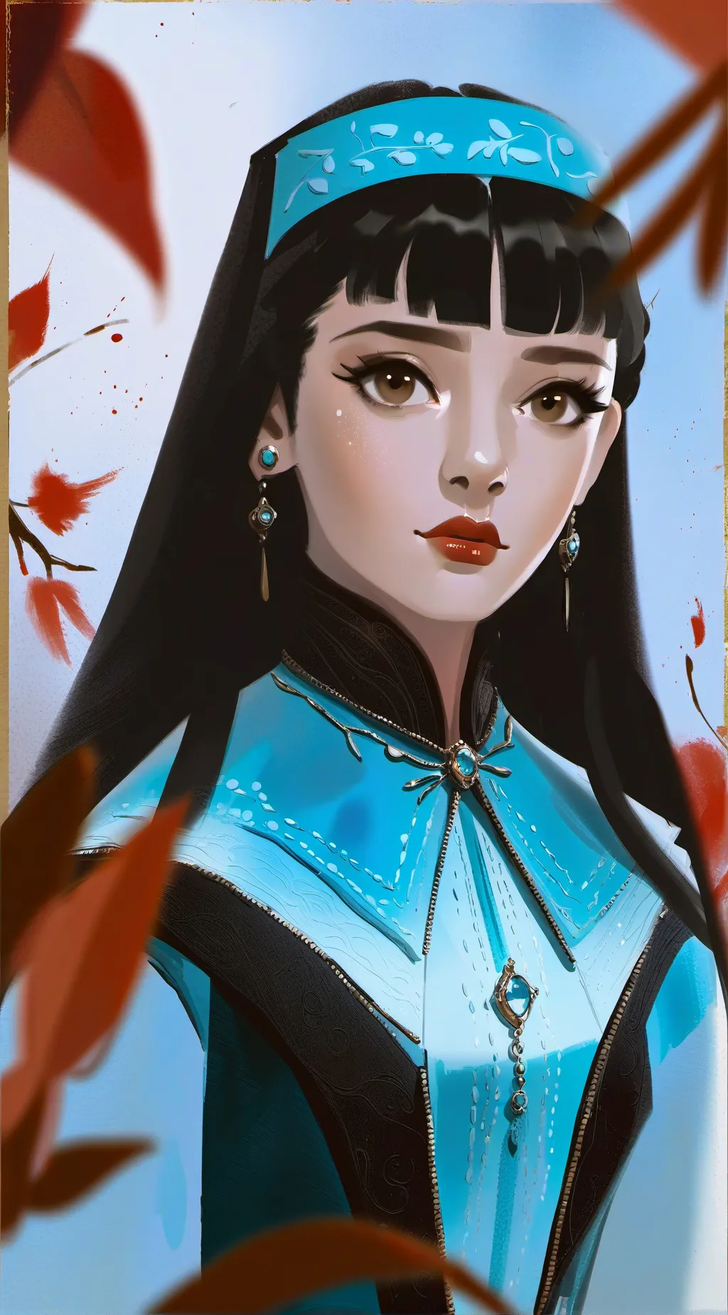 ai character: miss circle background