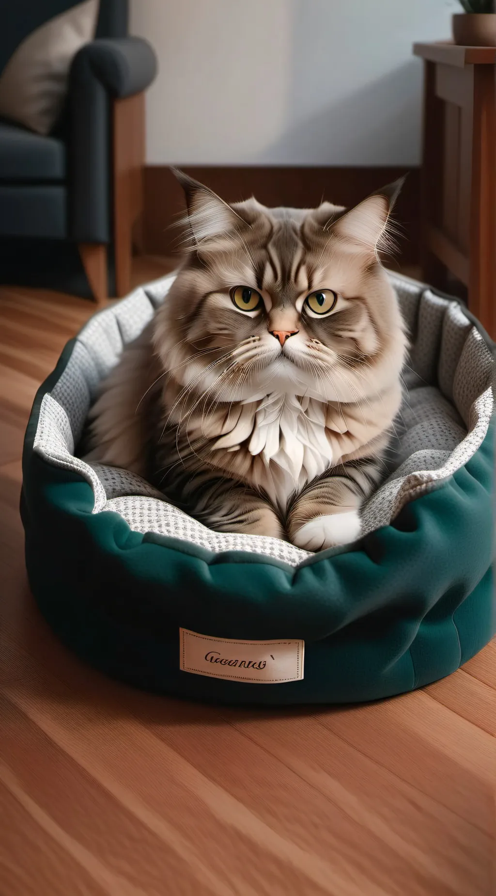 ai character: grumpy head  background