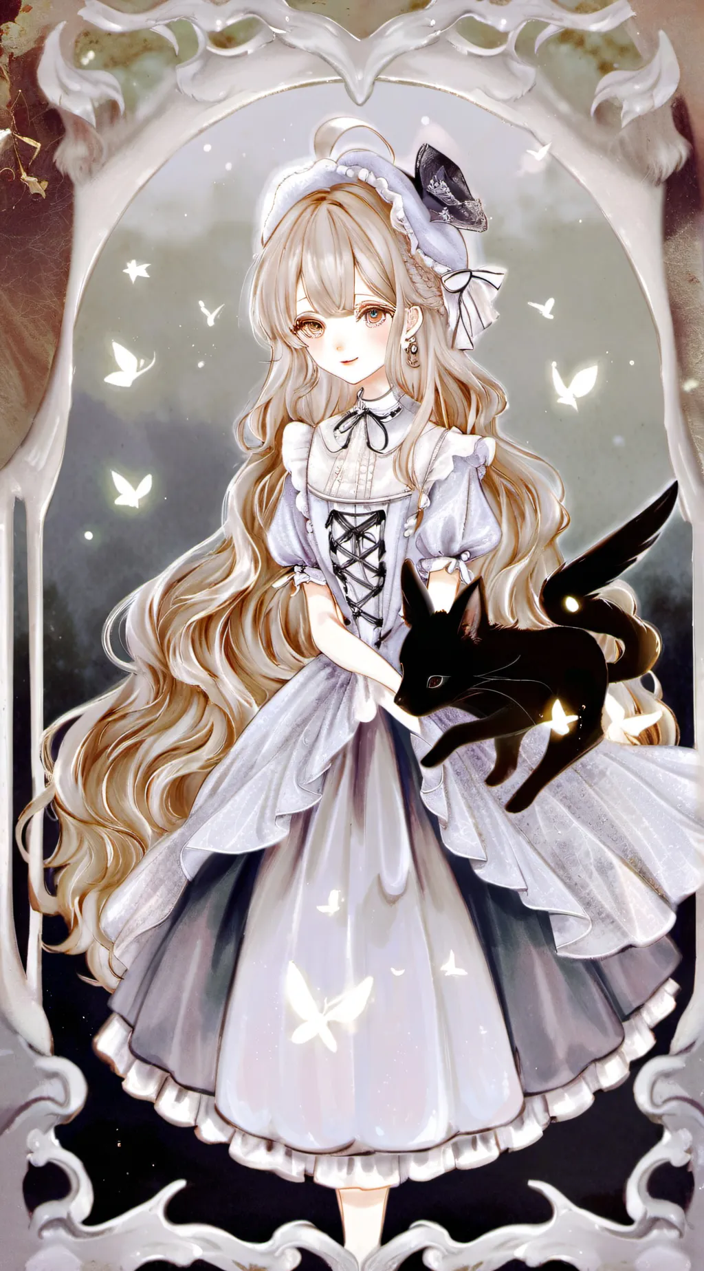 ai character: snow background